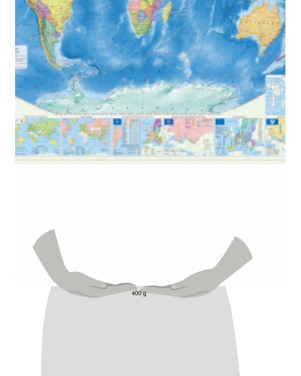 Карта 157х107 см. Мир Политический+Инфографика. Настенная. М1:18,5 млн. ПРОкарта