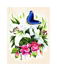 363-AS Бабочка в ботаническом саду