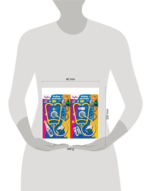 Набор доктора БУБА свет-звук, блист.21,5*34,5*3см ИГРАЕМ ВМЕСТЕ в кор.2*48шт
