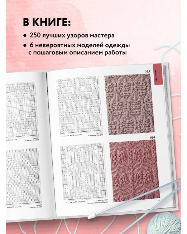 Вязание ХИТОМИ ШИДА. 250 узоров, 6 авторских моделей. Расширенное издание первой и основной коллекции дизайнов для вязания на спицах
