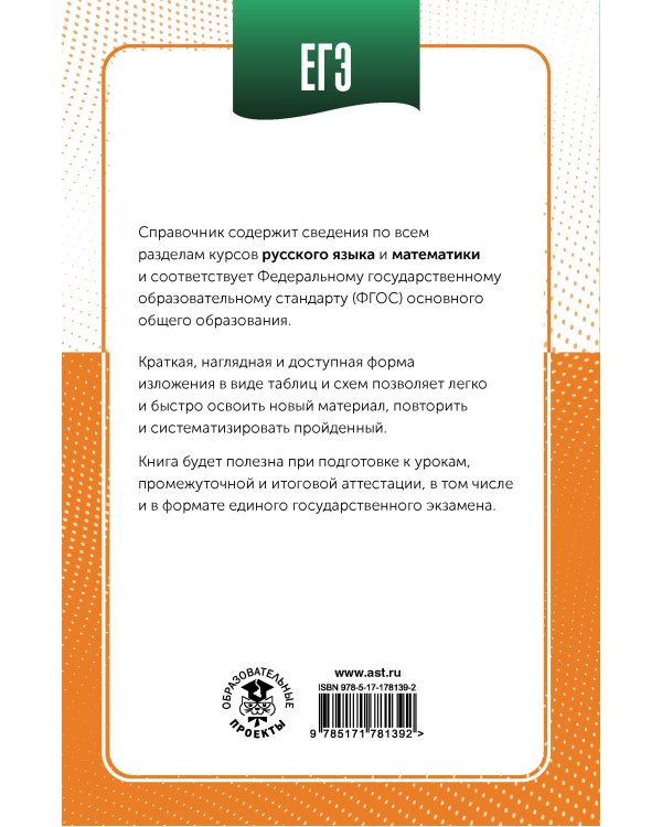 ЕГЭ. Русский язык и математика в инфографике