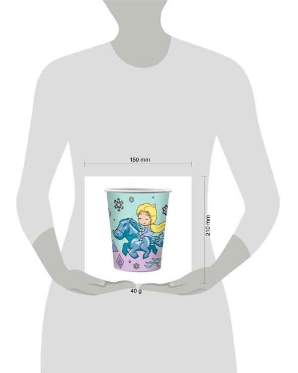 Frozen 2. Набор бумажных стаканов, мятный, 6 шт*250 мл (чиби)