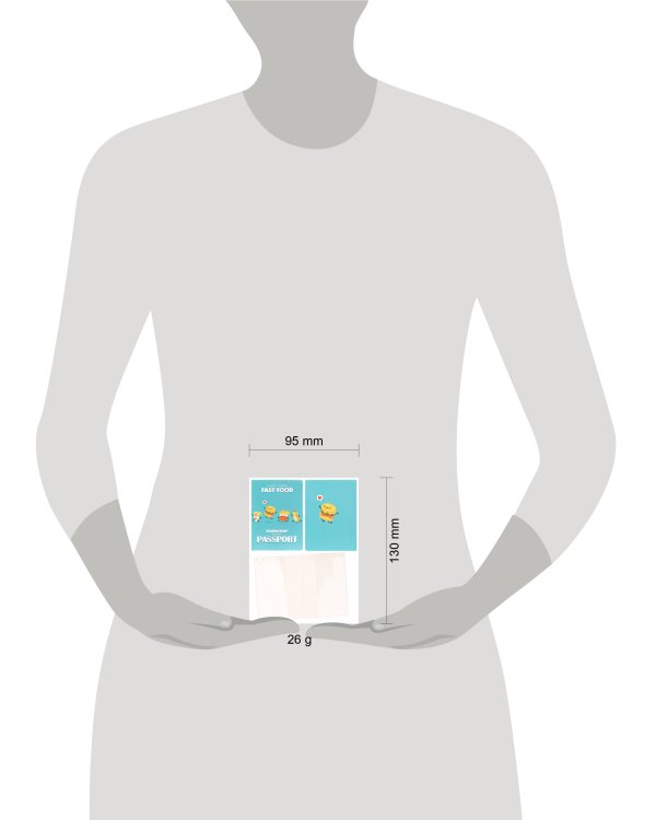 Обложка на паспорт "Fast food" (ПВХ, slim) ОП-4484