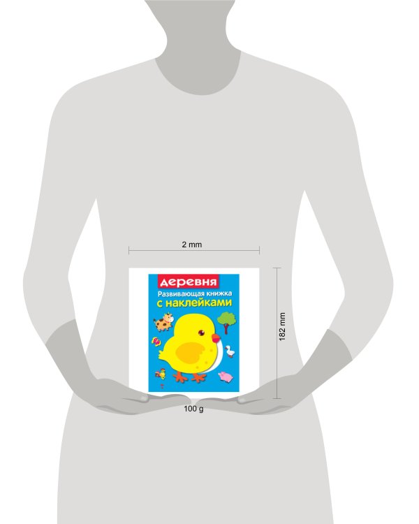 Развивающая книжка с наклейками. В деревне