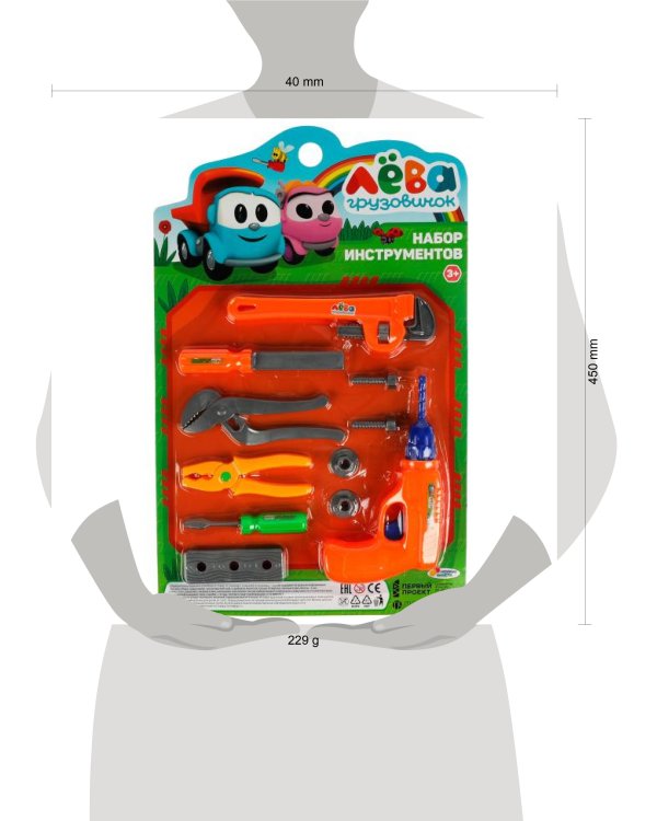 Набор инструментов Грузовичок Лева блист.28,6*45,3*5см ИГРАЕМ ВМЕСТЕ в кор.2*48шт