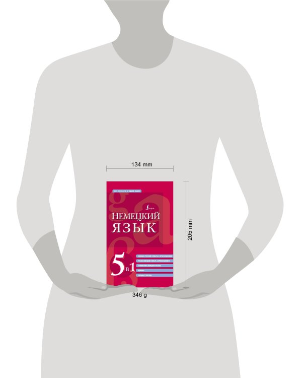 Немецкий язык. 5 в 1: немецко-русский и русско-немецкий словари с произношением, грамматика немецкого языка, идиомы, сильные глаголы