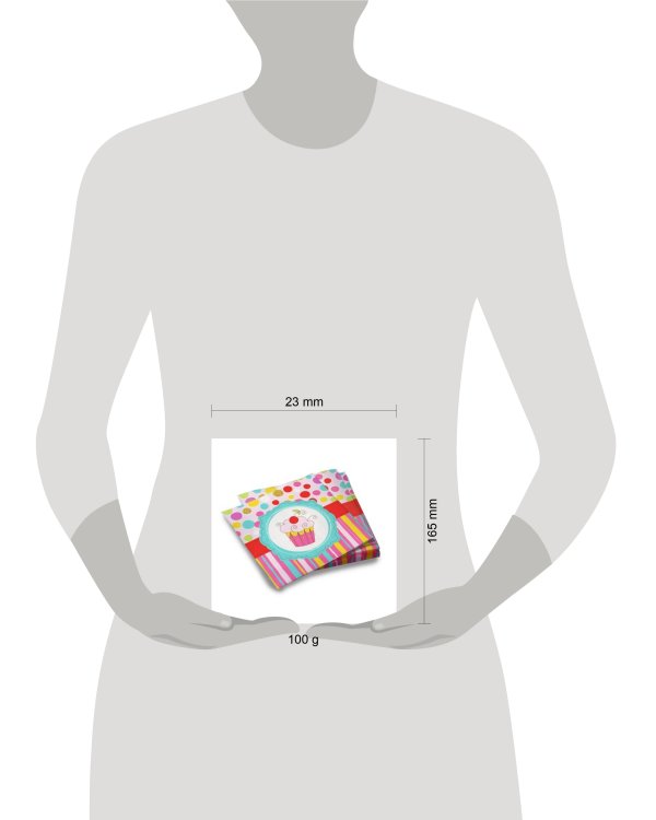 Салфетки бумажные трехслойные Тортик 33*33 см, 20 шт