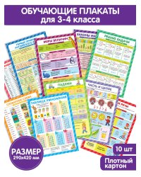 Обучающие плакаты. Учусь на отлично. Набор 10 штук
