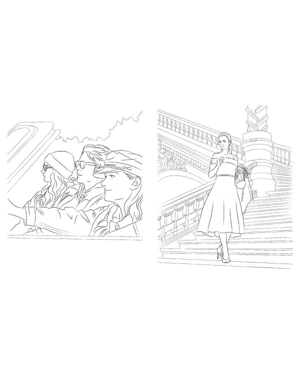 Однажды в Париже. Романтичная раскраска