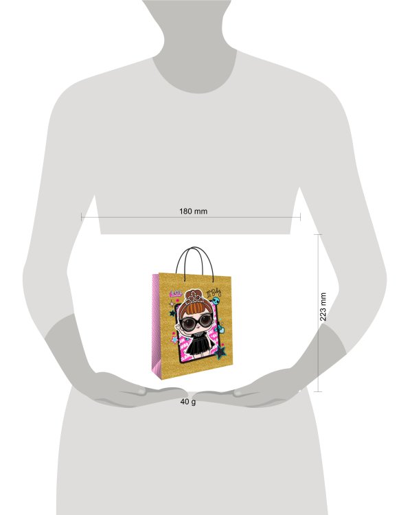 LOL. Пакет подарочный малый-4, 180*223*100 мм