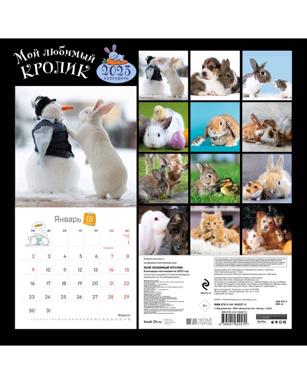Мой любимый кролик. Календарь настенный на 2023 год (300х300)