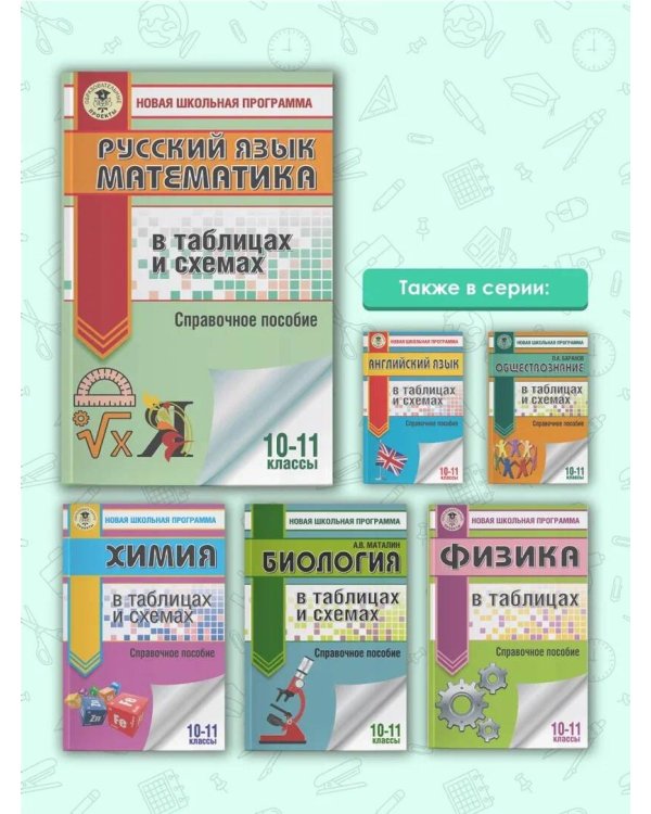 ЕГЭ. Русский язык. Математика в таблицах и схемах для подготовки к ЕГЭ