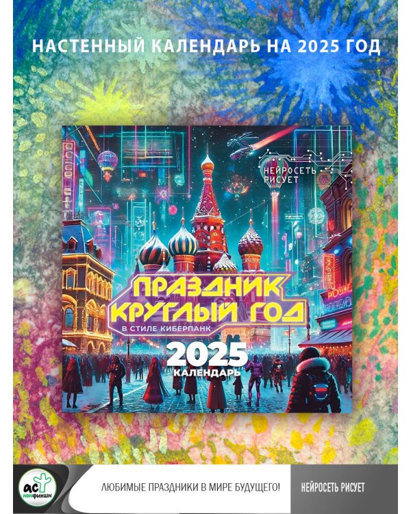 Праздник круглый год. В стиле киберпанк. Нейросеть рисует