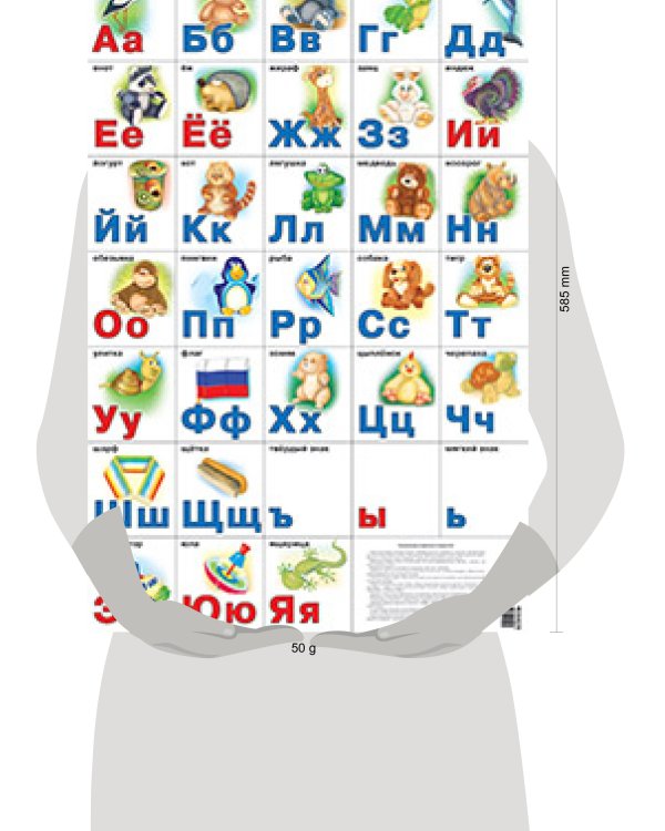 Разрезная русская азбука. Наглядное пособие