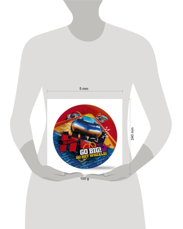 Hot Wheels. Набор бумажных тарелок-1, 6 шт d=180 мм