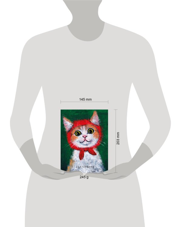 СКЕТЧБУК А5. КОТИК (выб.лак)