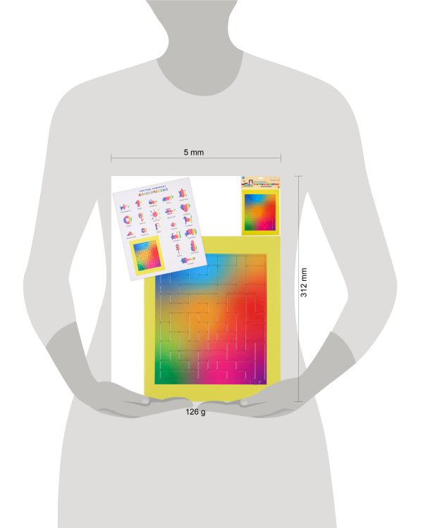 Рамка-вкладыш Танграм-лабиринт "Классический"  (39 деталей) П-2657