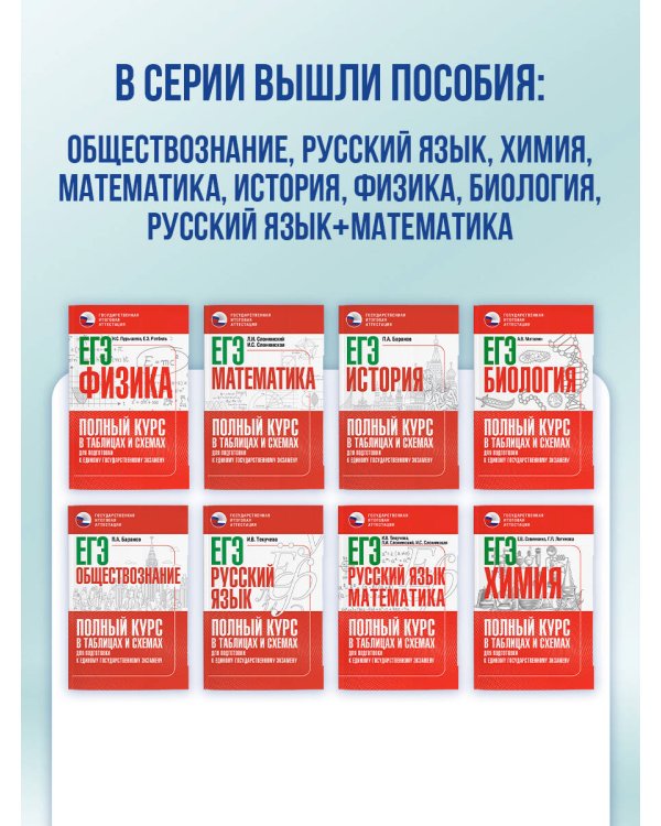 ЕГЭ. Русский язык. Полный курс в таблицах и схемах для подготовки к ЕГЭ