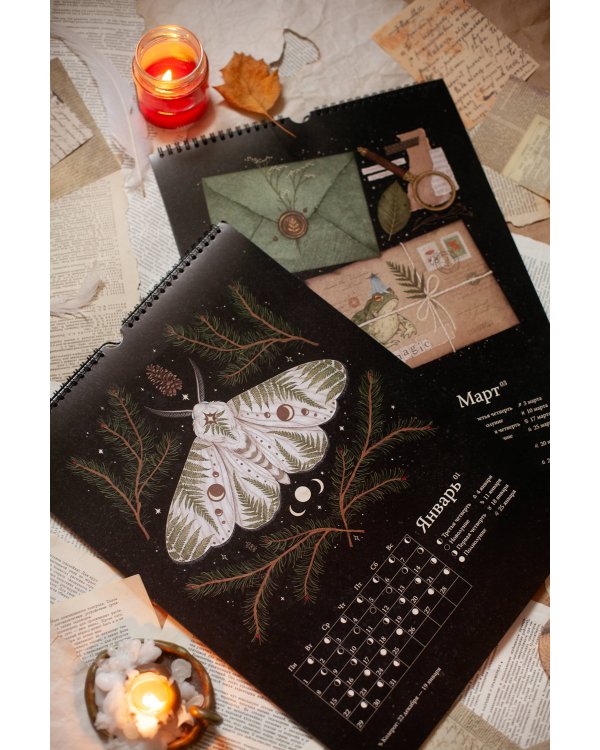 Календарь до 2026 года "Зачарованная ночь" (обложка Волк)