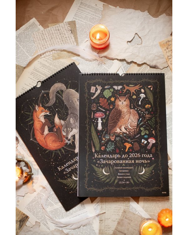 Календарь до 2026 года "Зачарованная ночь" (обложка Волк)