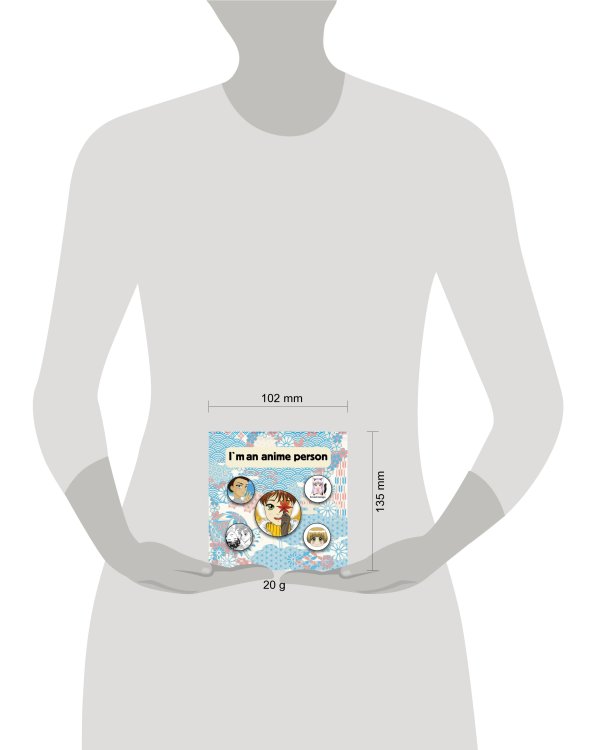 Набор значков. I'm an anime person (5 шт.)