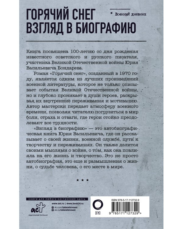 Горячий снег. Взгляд в биографию