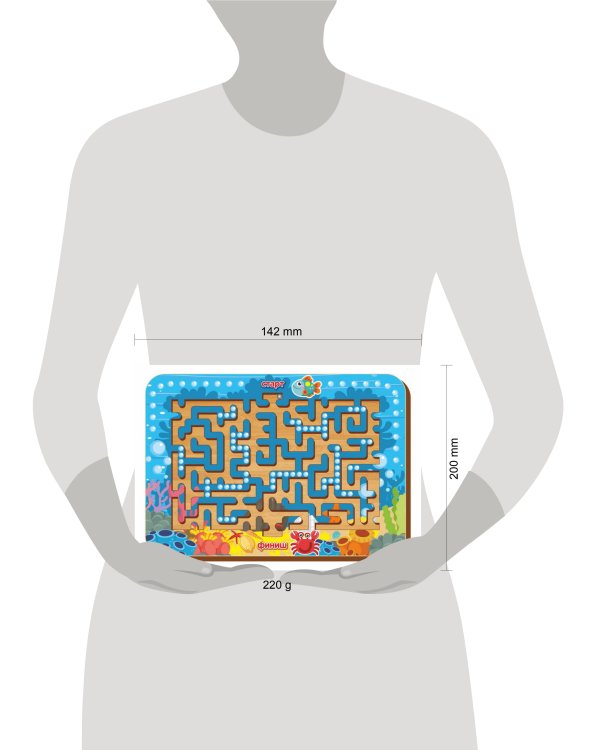 Деревянная игрушка. Лабиринт с шариками малый (Арт. 018101)