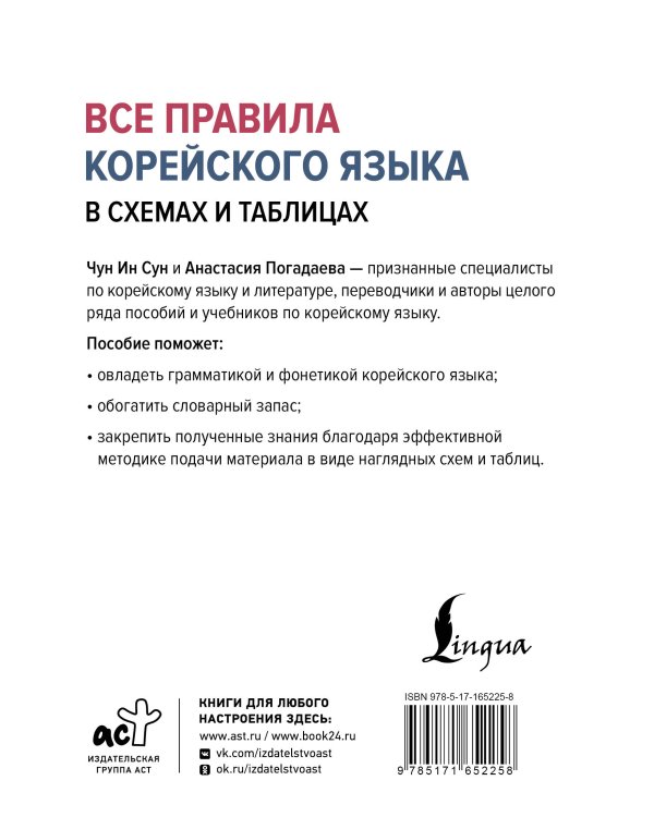 Все правила корейского языка в схемах и таблицах