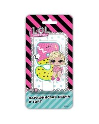 LOL. Парафиновая свеча в торт (цифра 5 с героем), в блистере