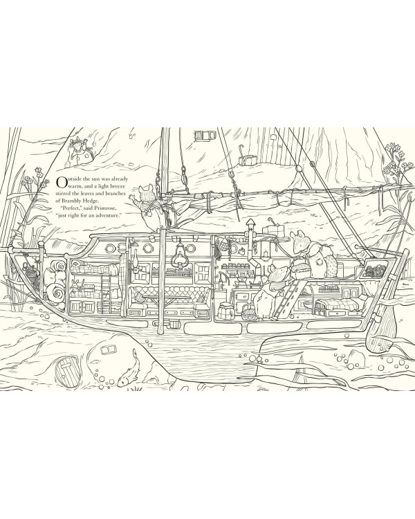 Brambly hedge: nature colouring book Ежевичная изгородь. Раскраска о природе /Книги на английском языке