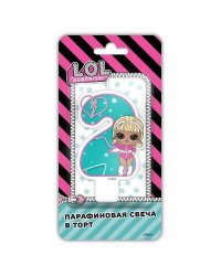 LOL. Парафиновая свеча в торт (цифра 2 с героем), в блистере