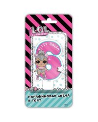 LOL. Парафиновая свеча в торт (цифра 6 с героем), в блистере