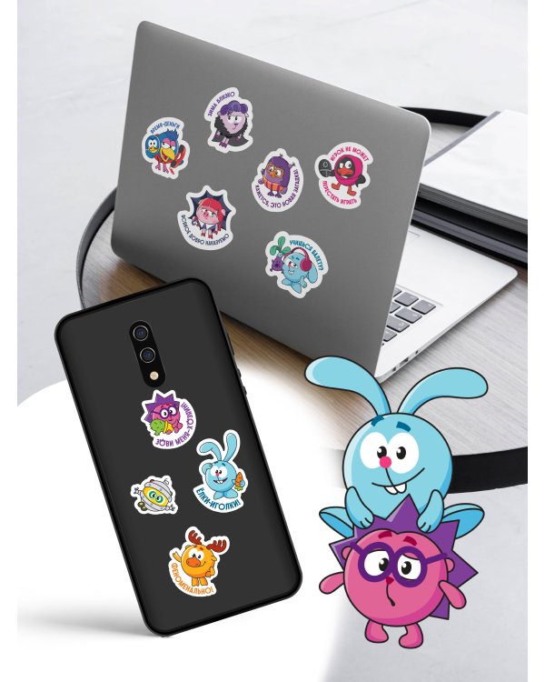 Смешарики. Наклейки (19 наклеек на 2 листах)