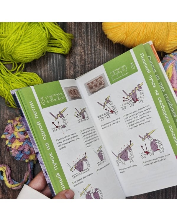 Вязание мотивов крючком: шаг за шагом. Самый наглядный самоучитель