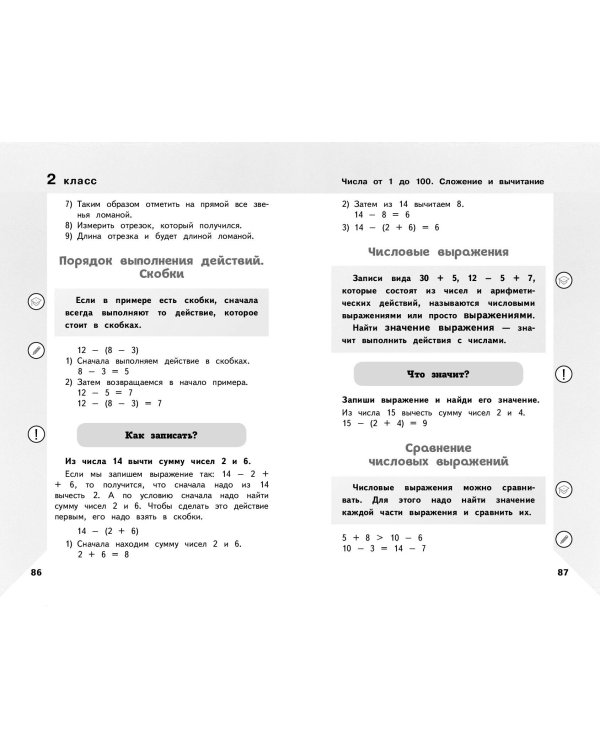 Справочник по математике для учеников 1-4 классов