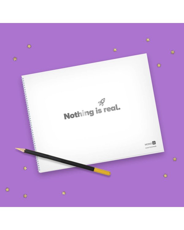 Скетчбук белый (230х180 мм, офсет 160 гр., 40 страниц, евроспираль)