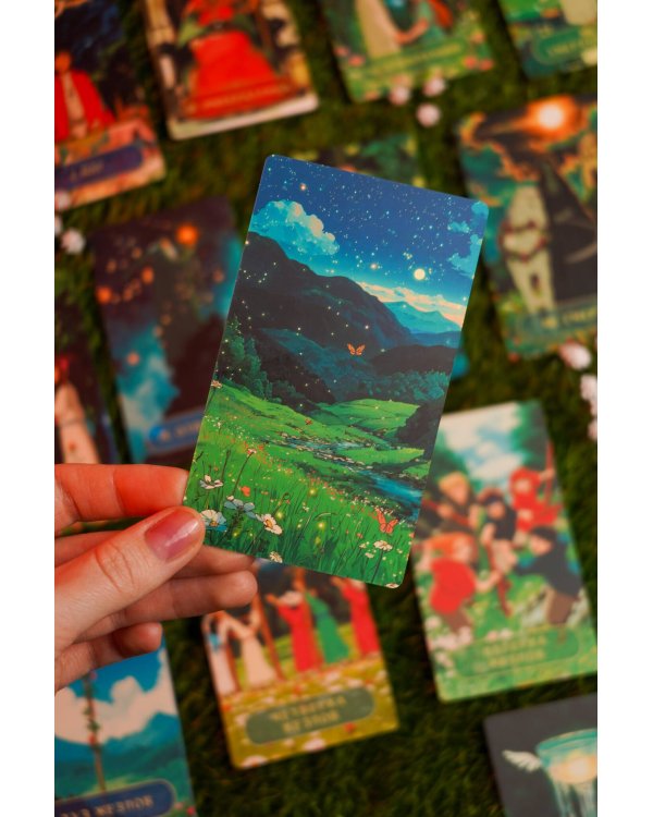 Таро «Волшебные миры аниме». 78 карт и книга по QR-коду