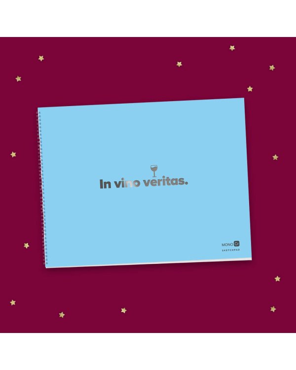 Скетчбук голубой (230х180 мм, офсет 160 гр., 40 страниц, евроспираль)