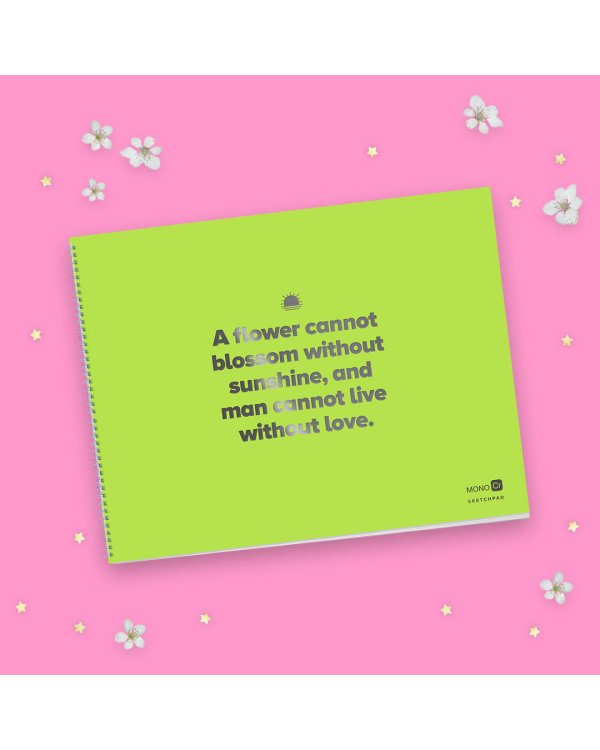 Скетчбук зеленый (230х180 мм, офсет 160 гр., 40 страниц, евроспираль)