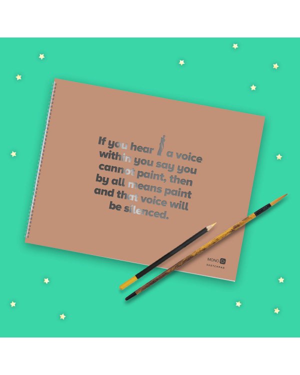 Скетчбук коричневый (230х180 мм, офсет 160 гр., 40 страниц, евроспираль)