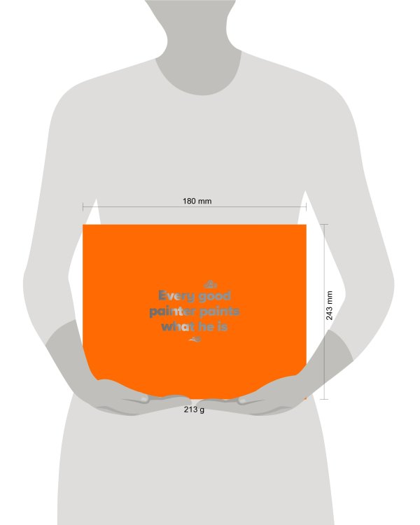 Скетчбук оранжевый (230х180 мм, офсет 160 гр., 40 страниц, евроспираль)