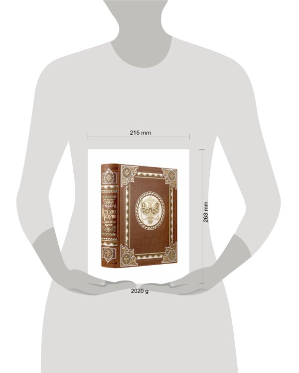 История России с древнейших времен Сергея Соловьева. Книга в коллекционном кожаном переплете ручной работы с многоцветным тиснением и окрашенным обрезом