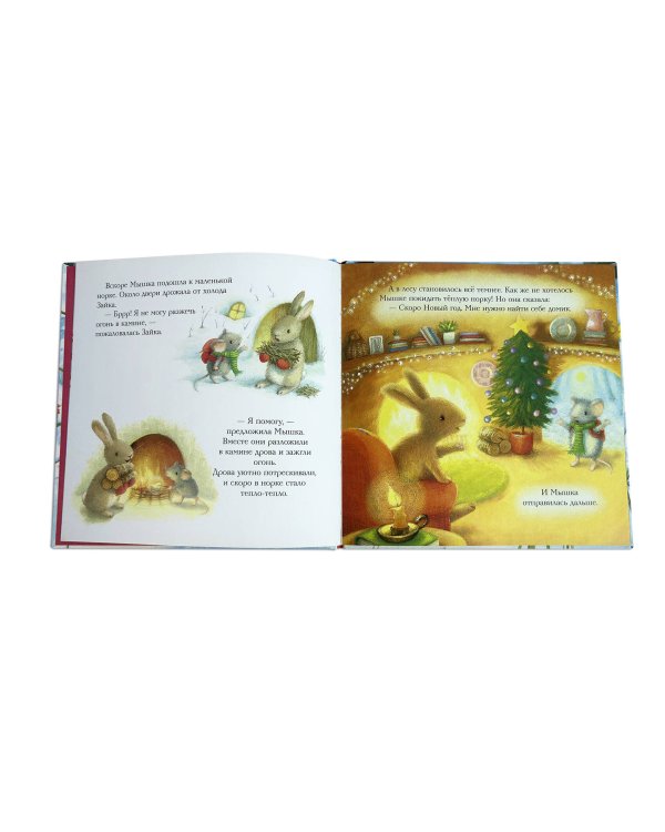 Комплект из 2 книжек к Новому году в подарочном оформлении. Новогодний домик для Мышки + Новогодняя мечта Снежной Зайки (ИК)