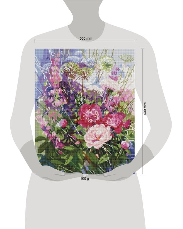 934-KT-S Пионы и люпины