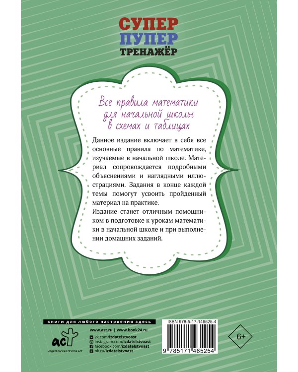 Все правила математики для начальной школы в схемах и таблицах