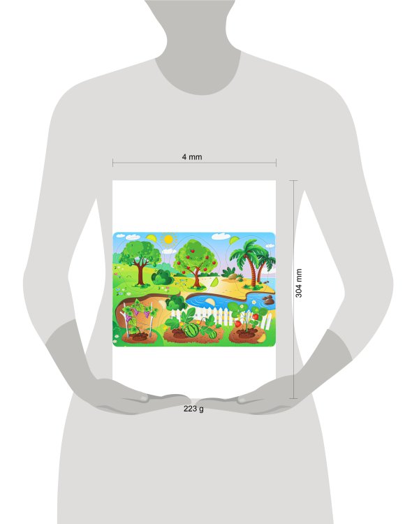 Рамка-вкладыш трехслойная "Фрукты и ягоды" П-9404