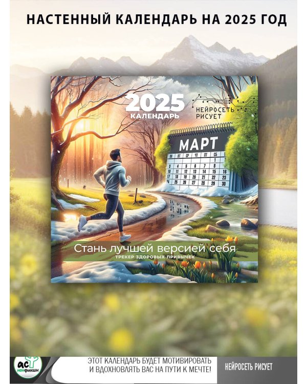 Стань лучшей версией себя. Трекер здоровых привычек. Нейросеть рисует