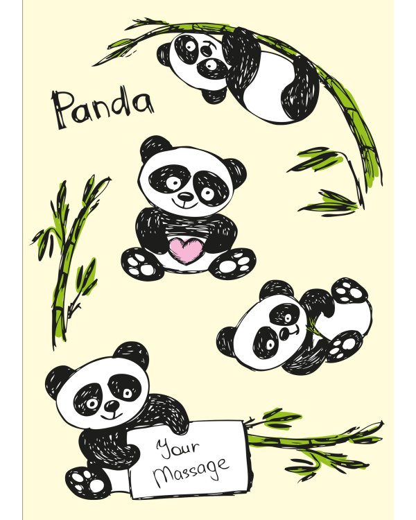 Панды. Тетрадь школьная в мягкой обложке, 48 л.