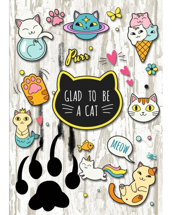 Glad to be a cat. Тетрадь школьная в мягкой обложке, 48 л.