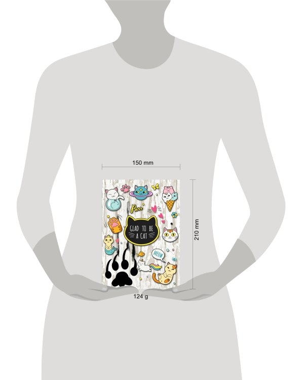 Glad to be a cat. Тетрадь школьная в мягкой обложке, 48 л.